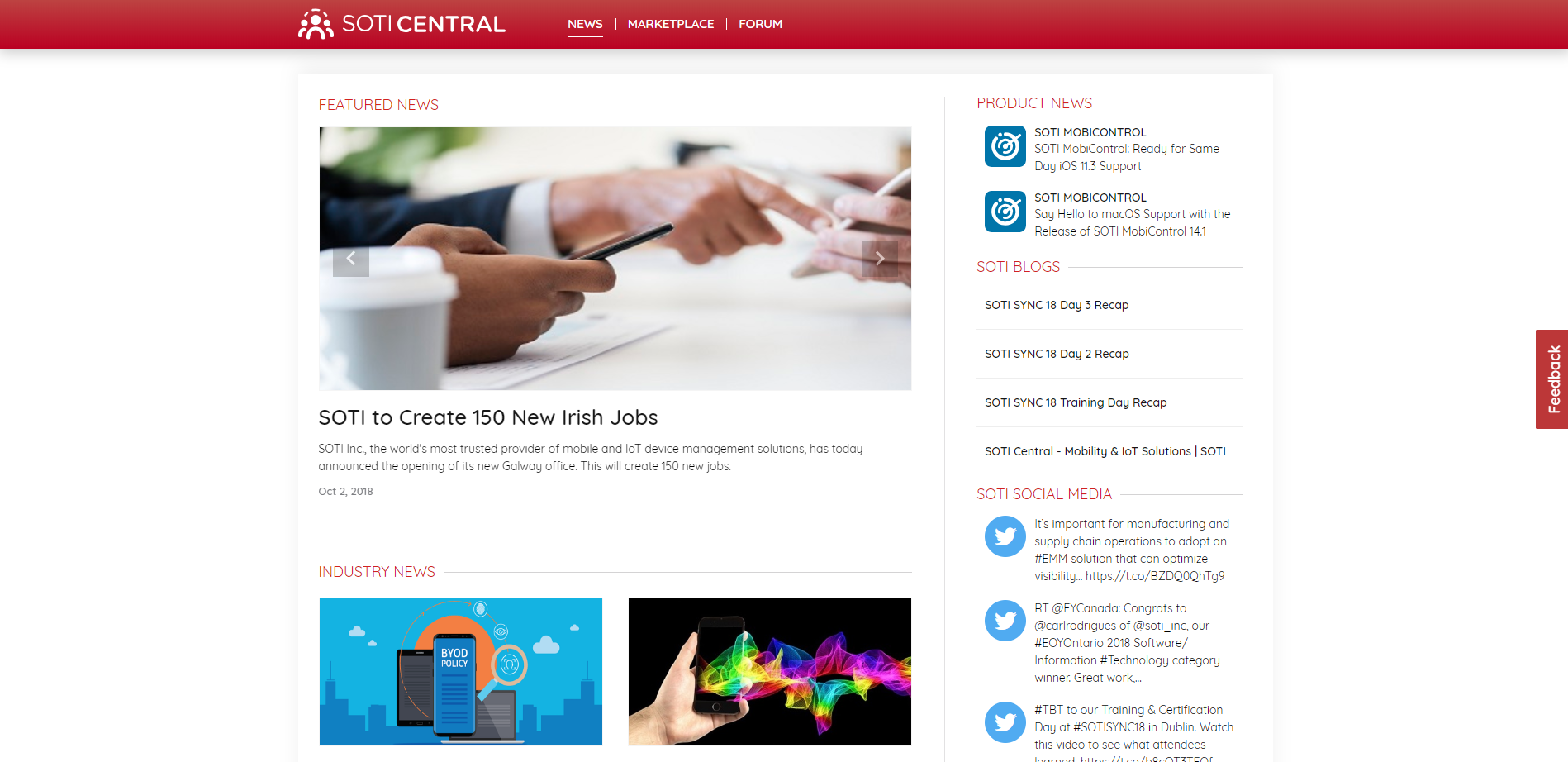 SOTI Central screen shot